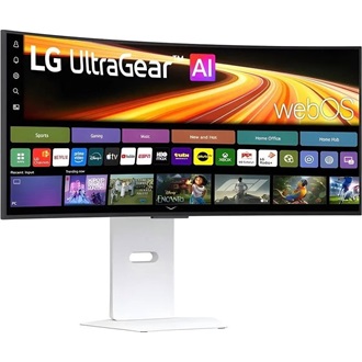 LG 34GX90SB-W UltraGear 34" ívelt OLED smart gaming monitor fehér 240Hz G-Sync / FreeSync Premium Pro