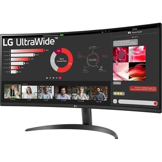 LG 34WR50QK-B 34" ívelt VA LED monitor fekete 100Hz