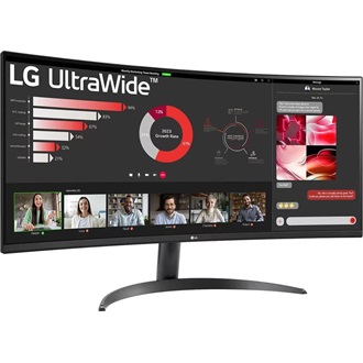 LG 34WR50QK-B 34" ívelt VA LED monitor fekete 100Hz