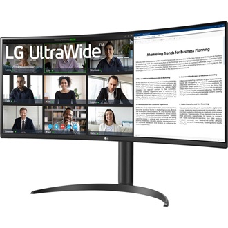 LG 34WR55QK-B UltraWide 34" ívelt VA LED monitor fekete 100Hz