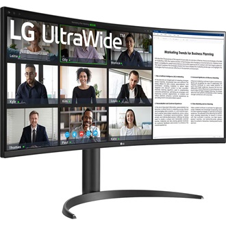 LG 34WR55QK-B UltraWide 34" ívelt VA LED monitor fekete 100Hz