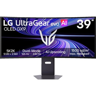 LG 39GX950B UltraGear evo AI 39" ívelt OLED gaming monitor fekete 330Hz G-Sync / FreeSync Premium Pro (USB-C: 90W)