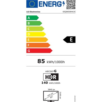 LG 65" 65QNED84A3C 4K UHD AI Smart QNED TV