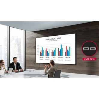 LG 75UH5N-M Digital Signage 24/7 75" ADS LED smart LFD monitor fekete