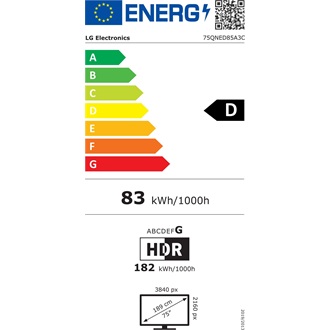 LG 75" 75QNED85A3C 4K UHD AI Smart QNED evo MiniLED TV