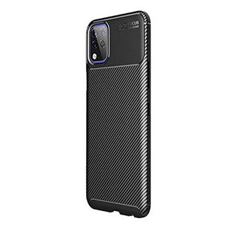 LG K42 Gigapack szilikon telefonvédő ütésállóság, karbon minta, FEKETE
