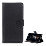 LG K42 Gigapack tok álló, bőr hatású FLIP, prémium, FEKETE