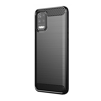 LG K62 Gigapack szilikon telefonvédő ütésállóság, karbon minta, FEKETE
