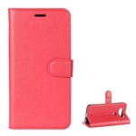 LG Q8 Gigapack tok álló, bőr hatású FLIP, prémium, PIROS