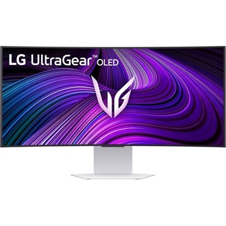 LG UltraGear 34GX90SA 34" ívelt OLED smart gaming monitor fehér 240Hz G-Sync / FreeSync Premium