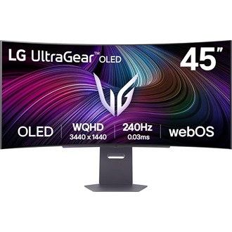 LG UltraGear 45GX90SA 44.5" ívelt OLED smart gaming monitor fehér 240Hz G-Sync / FreeSync Premium