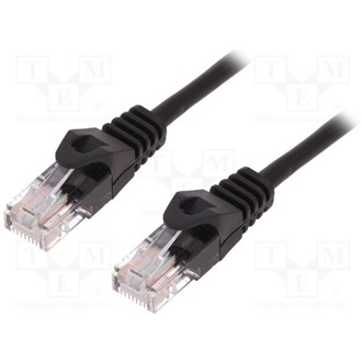 LogiLink RJ45 CAT5e UTP M/M adatkábel 1.5m fekete