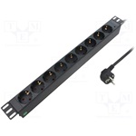 LOGILINK 19" power distribution unit with 9 german sockets without ON/OFF swi