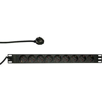 LOGILINK 19" power distribution unit with 9 german sockets without ON/OFF swi
