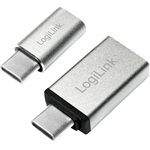 LogiLink USB-C -> USB-B 2.0 micro USB-C M/F adapter fém