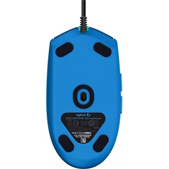 LOGITECH Egér - G203 Vezetékes Gaming, Kék