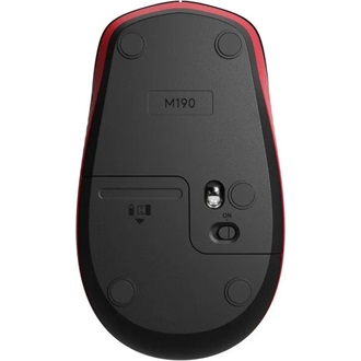 Logitech M190 optikai vezeték nélküli egér piros