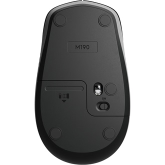 Logitech M190 optikai vezeték nélküli egér fekete-szürke