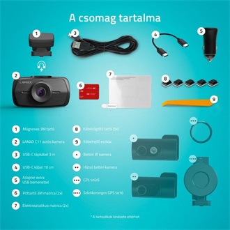 Lamax C11 autós kamera fekete