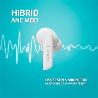 Lamax Clips1 ANC True Wireless fülhallgató headset fehér