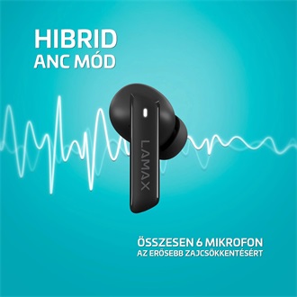 Lamax Clips1 ANC True Wireless fülhallgató headset fekete