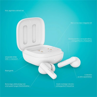 Lamax Clips1 Plus True Wireless fülhallgató headset fehér
