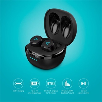 Lamax Dots2 Play True Wireless fülhallgató headset fekete