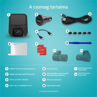 Lamax F10 GPS autós kamera fekete