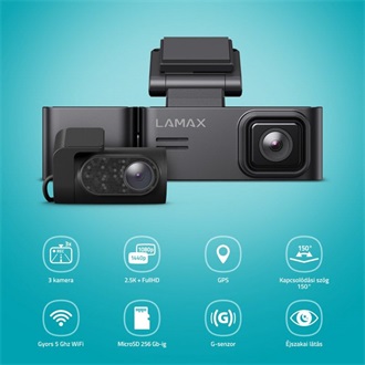 Lamax N10 GPS 3-in-1 autós kamera fekete