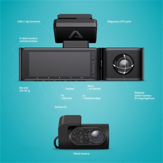 Lamax N10 GPS 3-in-1 autós kamera fekete