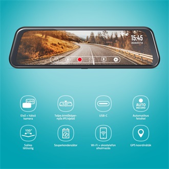 Lamax S8 Dual autós kamera fekete