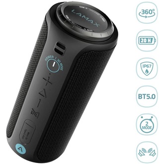 Lamax Sounder2 IP67 8000mAh vízálló 2.0 hangszóró fekete
