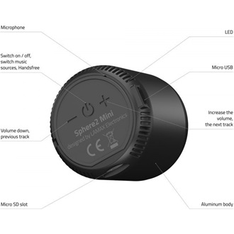 Lamax Sphere2 Mini 400mAh 1.0 hangszóró fekete