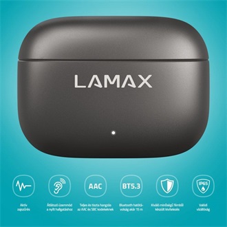 Lamax SteelClips1 True Wireless vízálló fülhallgató headset fekete
