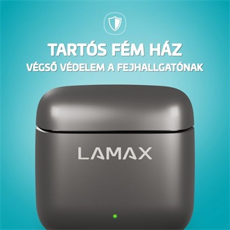 Lamax SteelDots3 True Wireless vízálló fülhallgató headset fekete-szürke