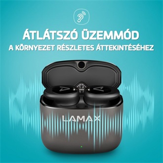 Lamax SteelDots3 True Wireless vízálló fülhallgató headset fekete-szürke