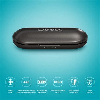 Lamax SteelTones1 True Wireless vízálló fülhallgató headset fekete