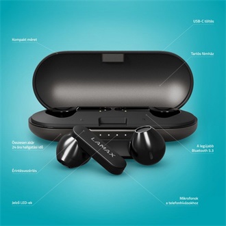 Lamax SteelTones1 True Wireless vízálló fülhallgató headset fekete