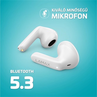 Lamax Tones1 True Wireless fülhallgató headset fehér