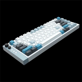 LAMZU JET 75 USB angol gaming Gateron Jade mechanikus billentyűzet fehér