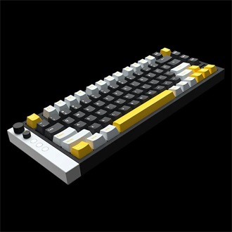 LAMZU JET 75 USB angol gaming Gateron Jade mechanikus billentyűzet fekete