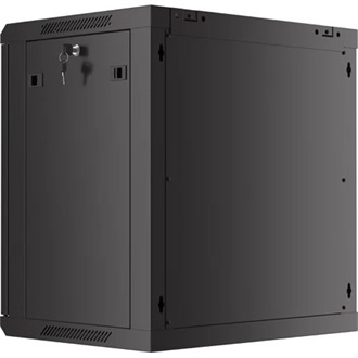 Lanberg 19" fali rack szekrény 12U/600X450 perforált ajtó, lapraszerelt, fekete