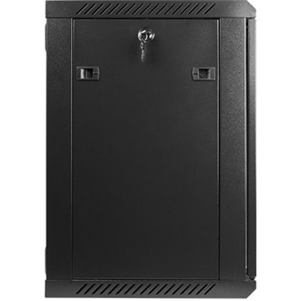 Lanberg 19" fali rack szekrény 12U 600x450mm fekete (üvegajtó)
