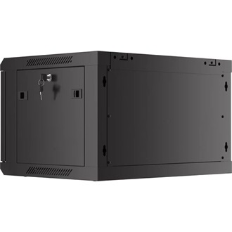 Lanberg 19" fali rack szekrény 6U/600X450 perforált ajtó, lapraszerelt, fekete