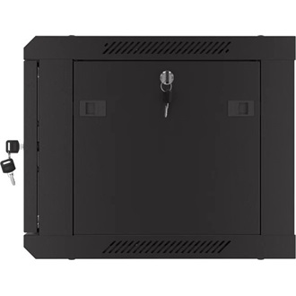 Lanberg 19" fali rack szekrény 6U/600X450 perforált ajtó, lapraszerelt, fekete