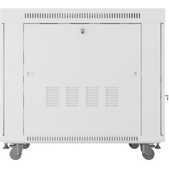 Lanberg 19" szabadon álló rack szekrény 15U/800X1000 perforált ajtó, lapraszerelt, LCD kijelző, szürke