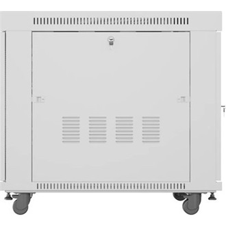 Lanberg 19" szabadon álló rack szekrény 15U/800X1000 perforált ajtó, lapraszerelt, LCD kijelző, szürke