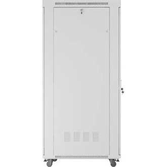 Lanberg 19" szabadon álló rack szekrény 42U/800X1000 perforált ajtó, lapraszerelt, LCD kijelző, szürke