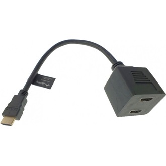 Lanberg HDMI -> 2db HDMI M/F splitter 0.2m fekete