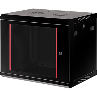 Lande PROlineB 600x450 lapraszerelt 9U 19" fali rack szekrény fekete